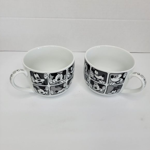 Set Of 2 Disney Mickey Mouse And Goofy Large Coffee Tea Soup‎ Cup Mug - Picture 2 of 9